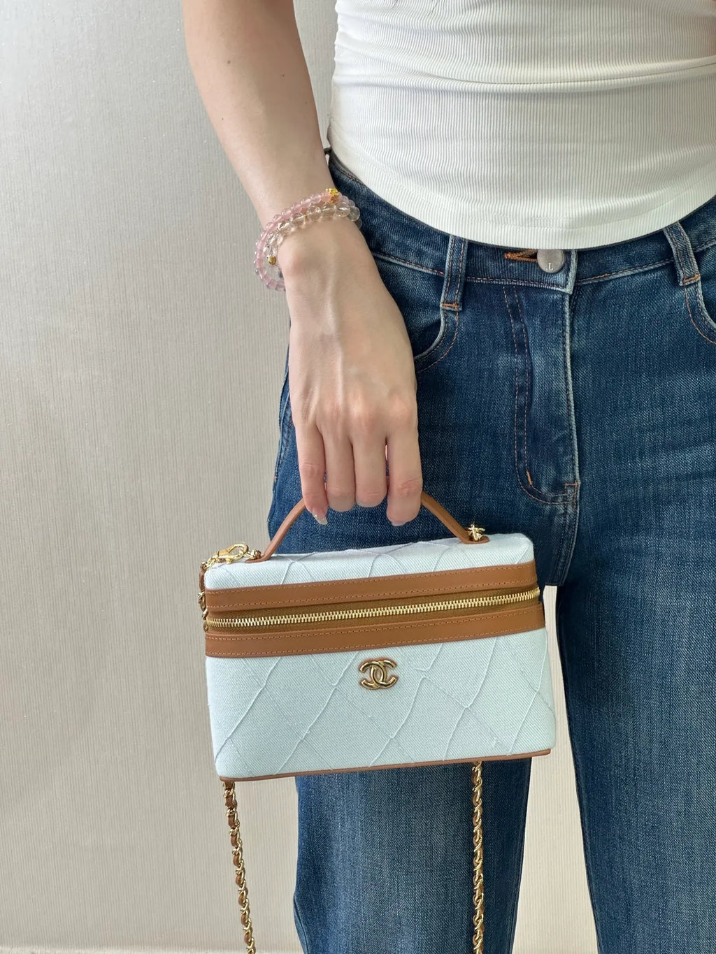 CHANEL 26 Coco Beach Canvas Vanity Bag