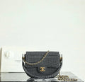 Chanel 26A Handbag Crocodile-Embossed Calfskin 828