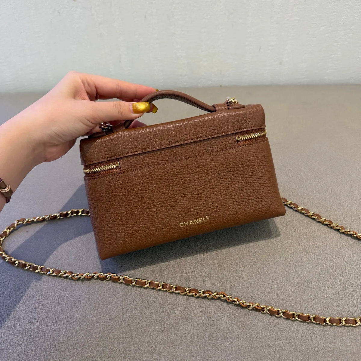 Ch@nel 26A LP Grained Calfskin Shoulder Bag 139924