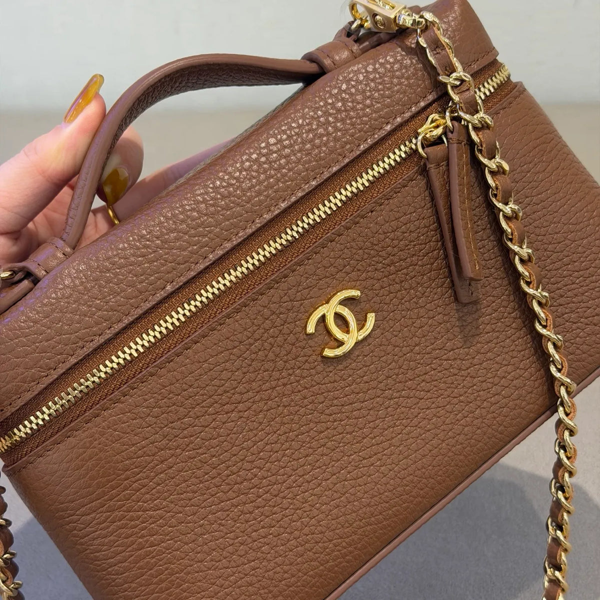 Ch@nel 26A LP Grained Calfskin Shoulder Bag 139924