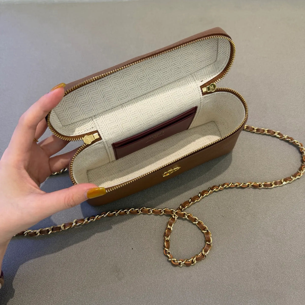 Ch@nel 26A LP Grained Calfskin Shoulder Bag 139924