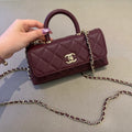 Chanel 26A Mini Coco Handle Horizontal Shoulder Bag Caviar
