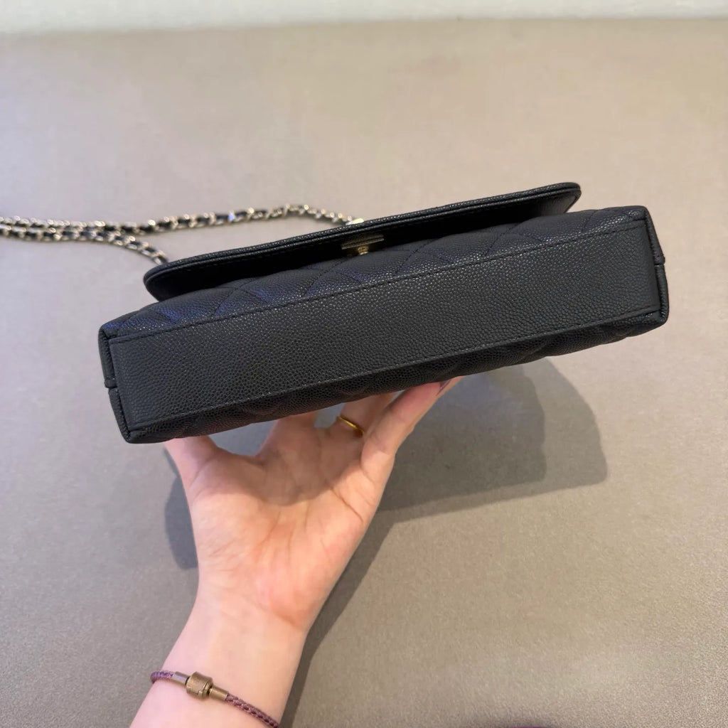 Chanel 26A Mini Coco Handle Horizontal Shoulder Bag Caviar
