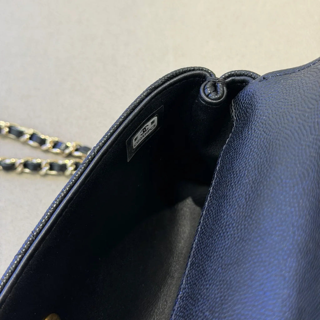 Chanel 26A Mini Coco Handle Horizontal Shoulder Bag Caviar