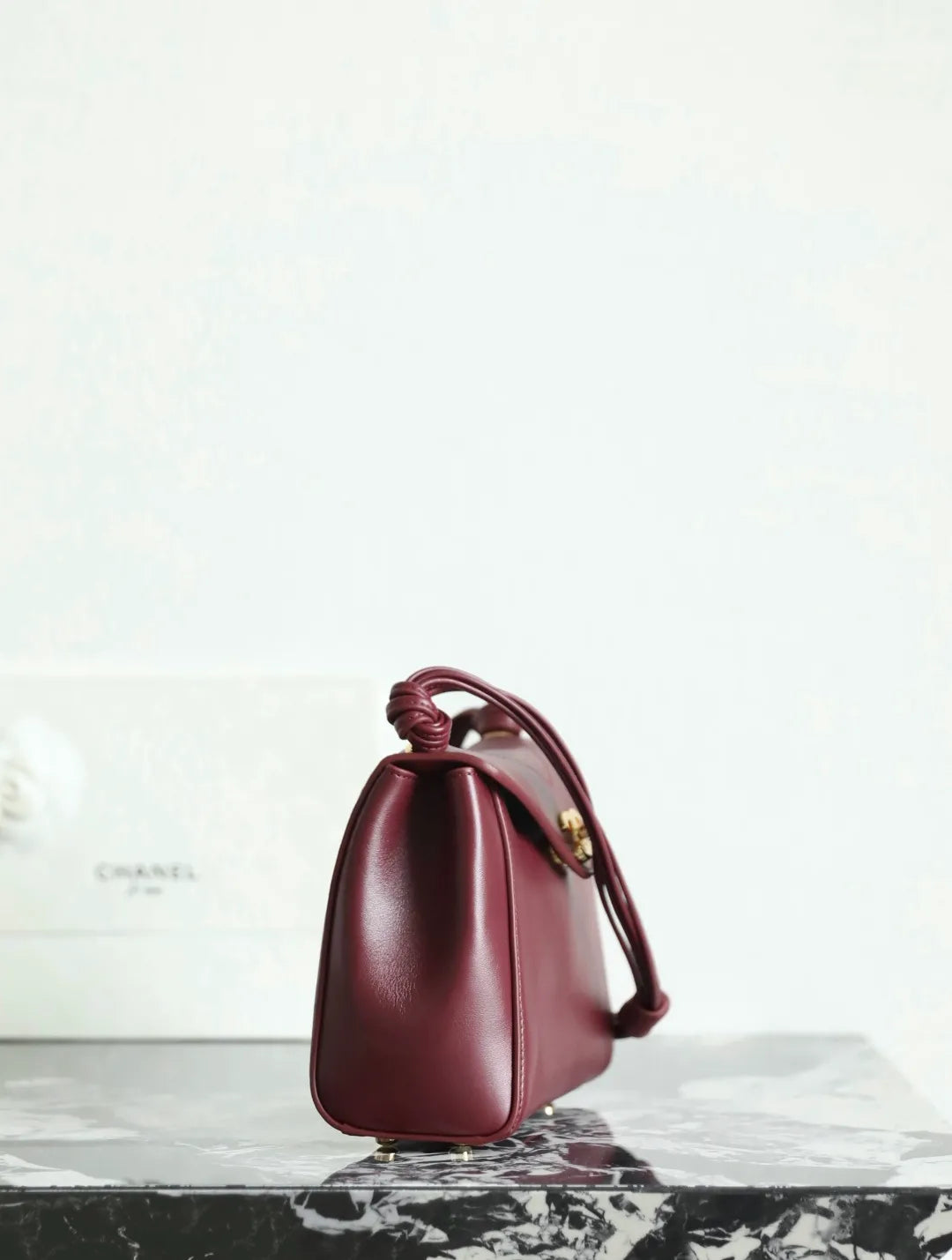 Chanel 26A Mini V-Flap Hobo Bag Calfskin Leather C-861