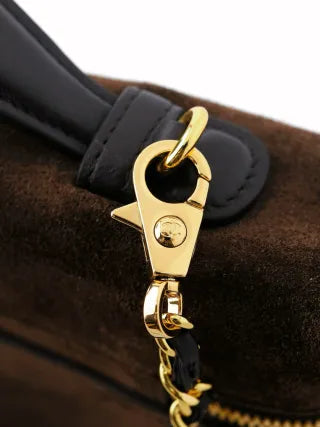 CHANEL 26A Suede Box Bag Deep Coffee
