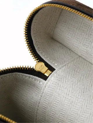 CHANEL 26A Suede Box Bag Deep Coffee