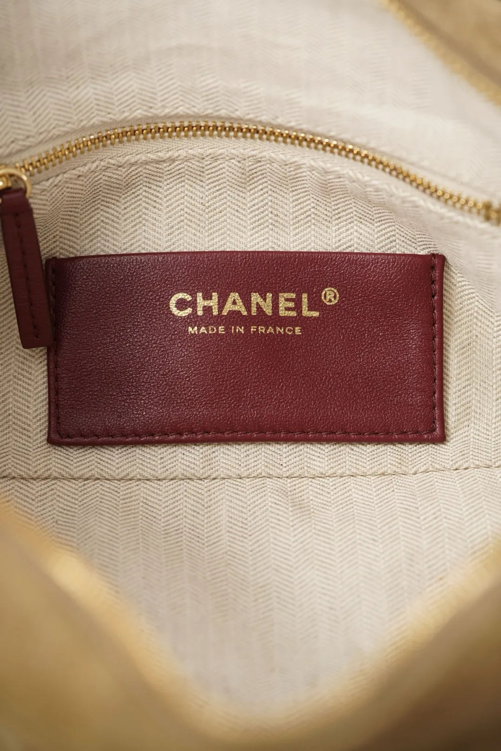 CHANEL 26A Suede Camera Bag Apricot Small
