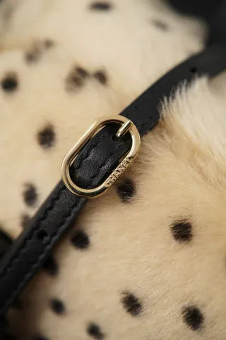 CHANEL 26A Wool Polka Dot Frog Mouth Bag Apricot