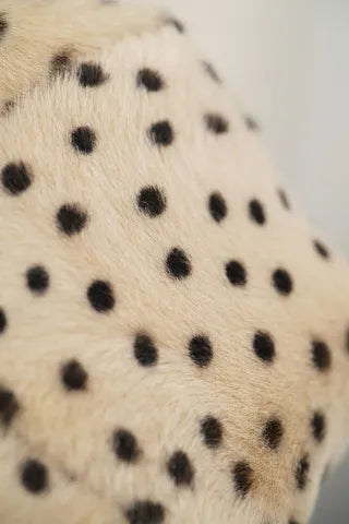 CHANEL 26A Wool Polka Dot Frog Mouth Bag Apricot