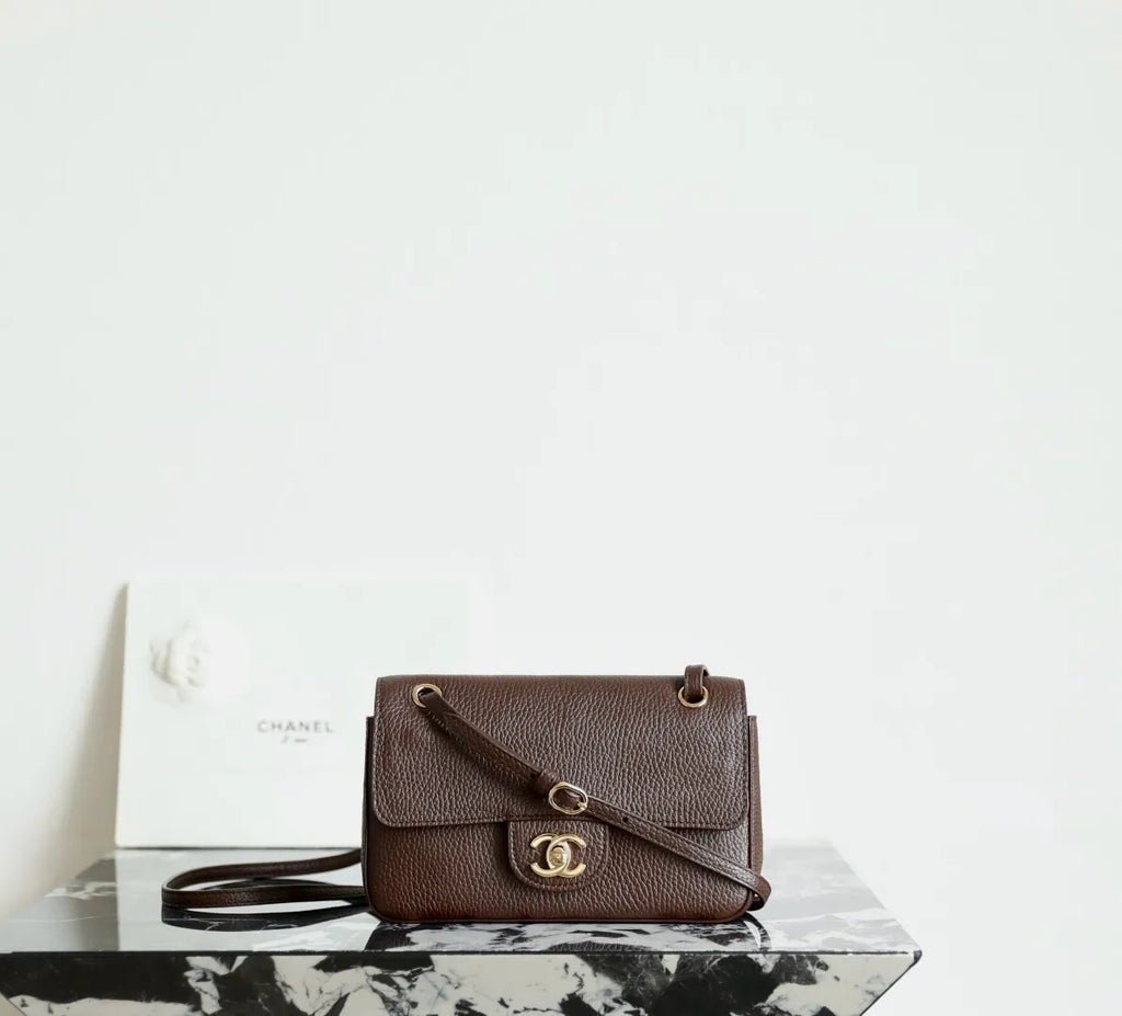 CHANEL 26B Flap Bag Chocolate Brown