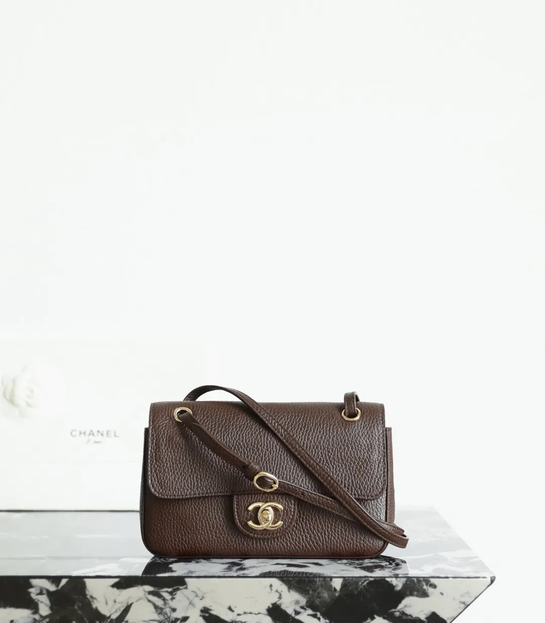 CHANEL 26B Flap Bag Chocolate Brown