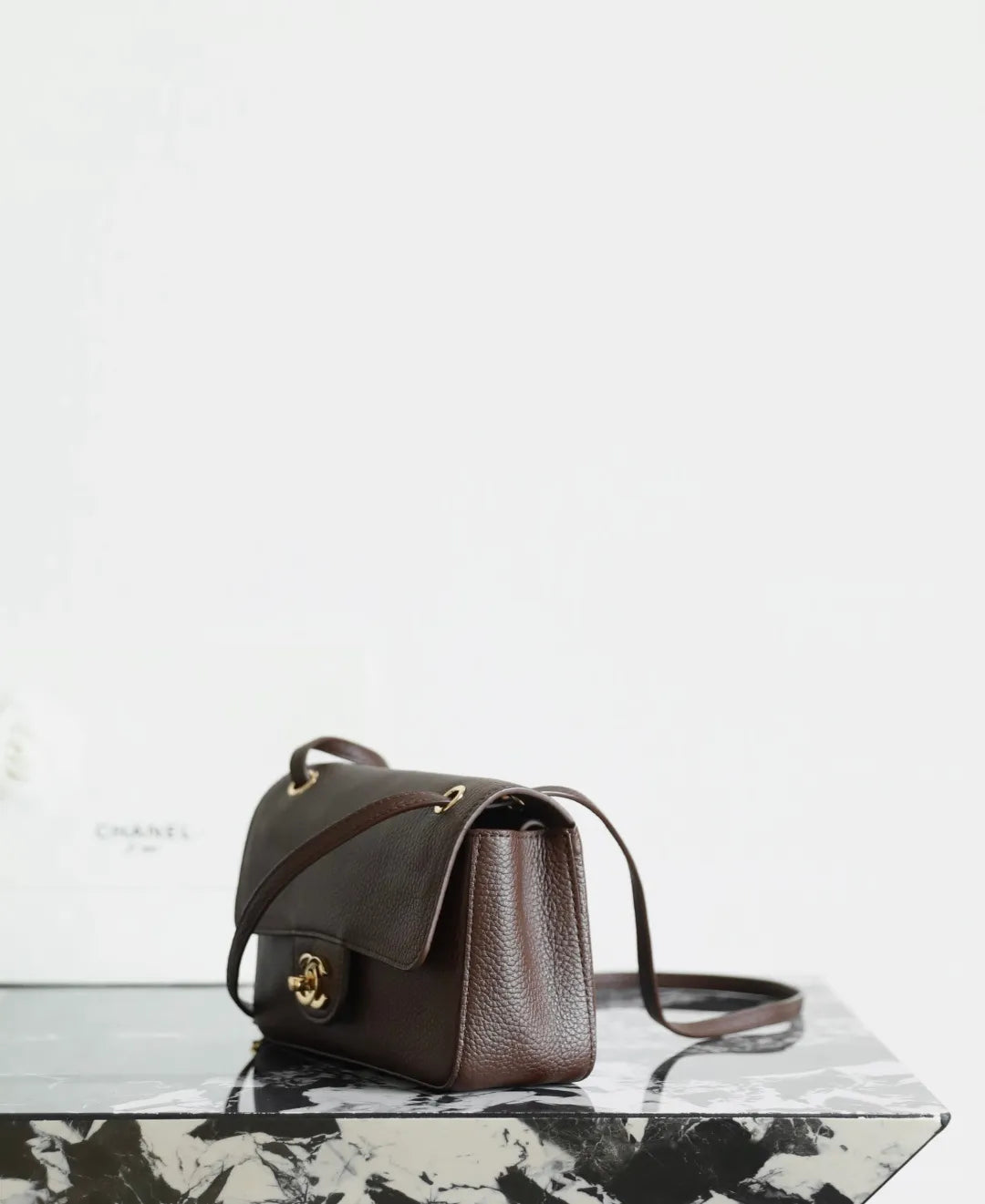 CHANEL 26B Flap Bag Chocolate Brown