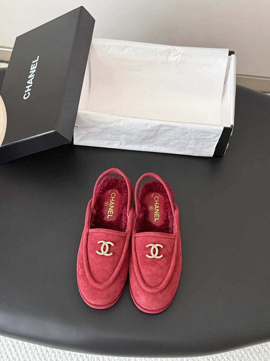 Chanel 26B Women's Fuzzy Loafers