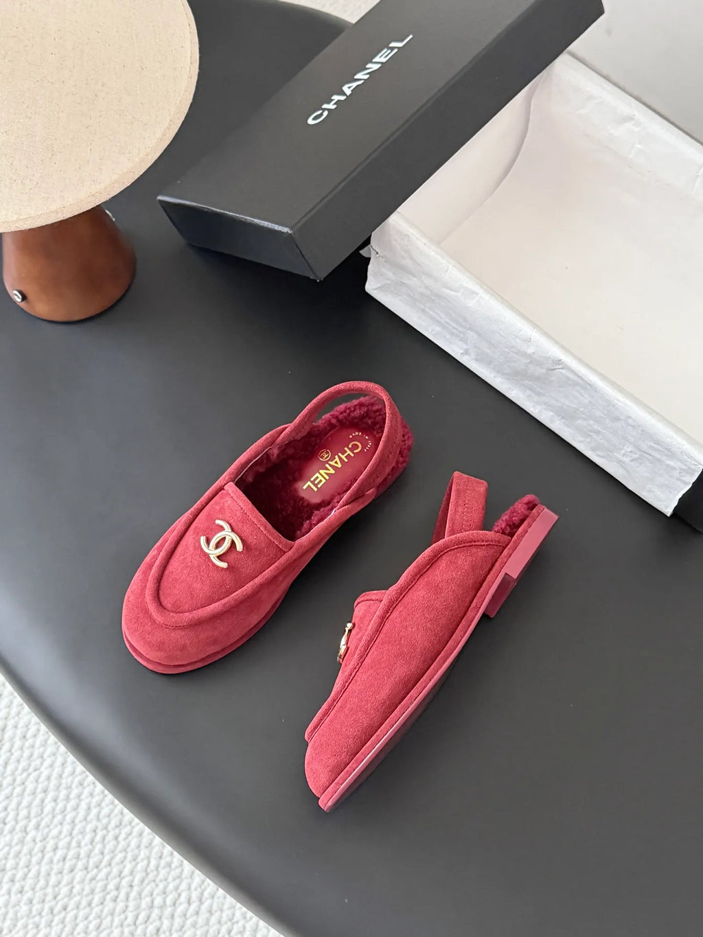 Chanel 26B Women's Fuzzy Loafers