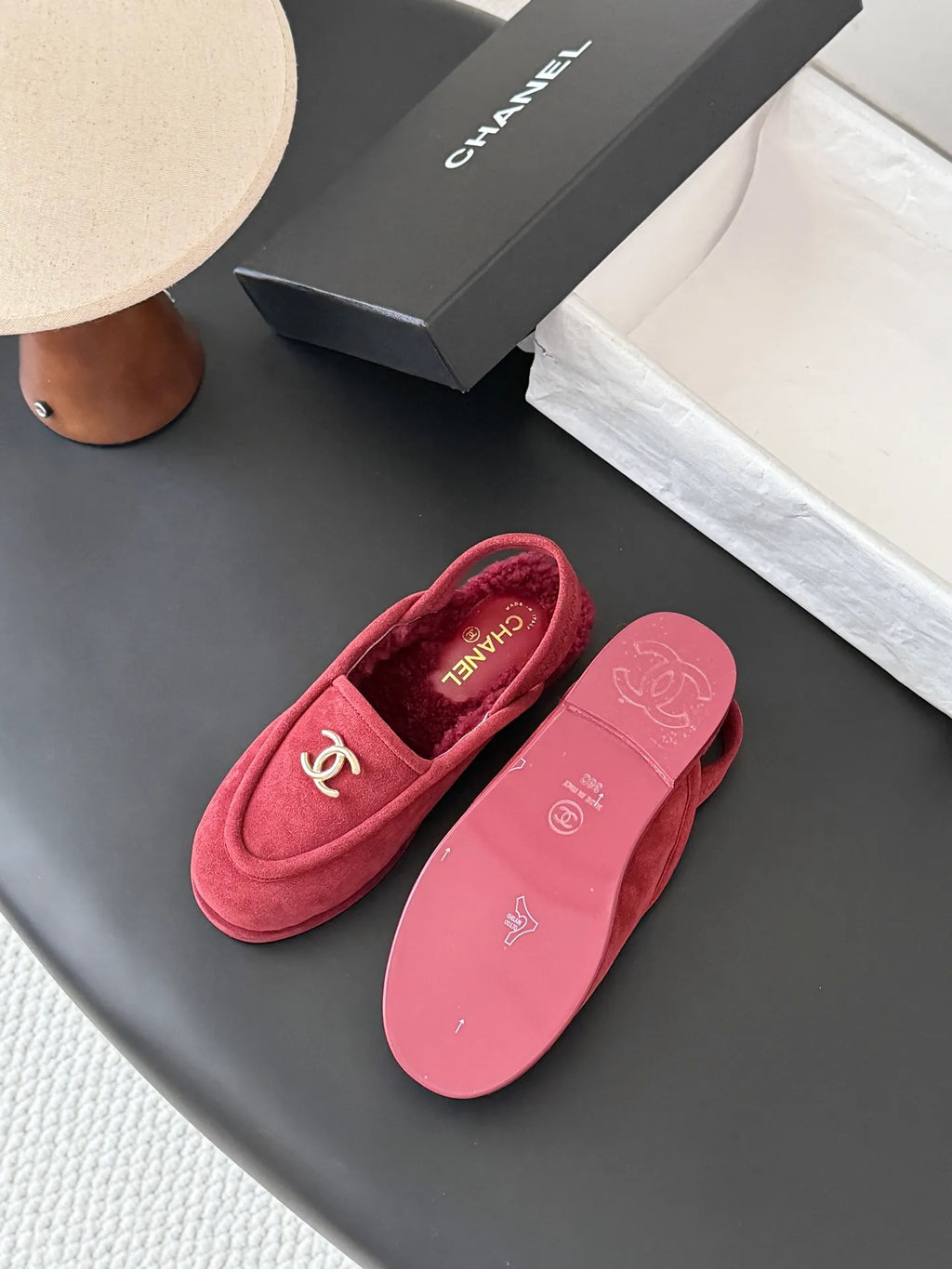 Chanel 26B Women's Fuzzy Loafers