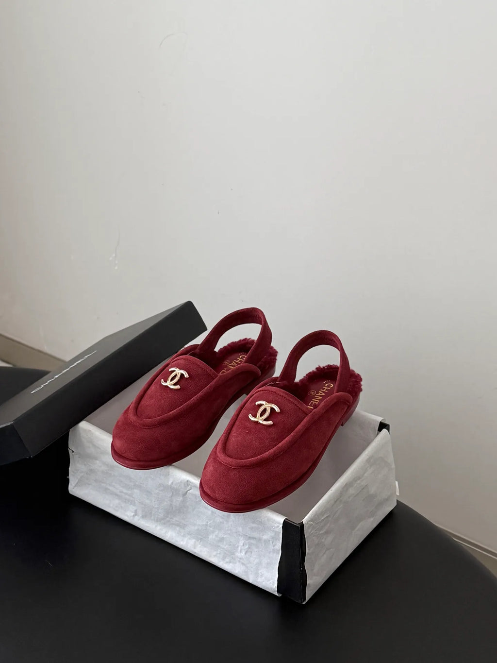 Chanel 26B Women's Fuzzy Loafers