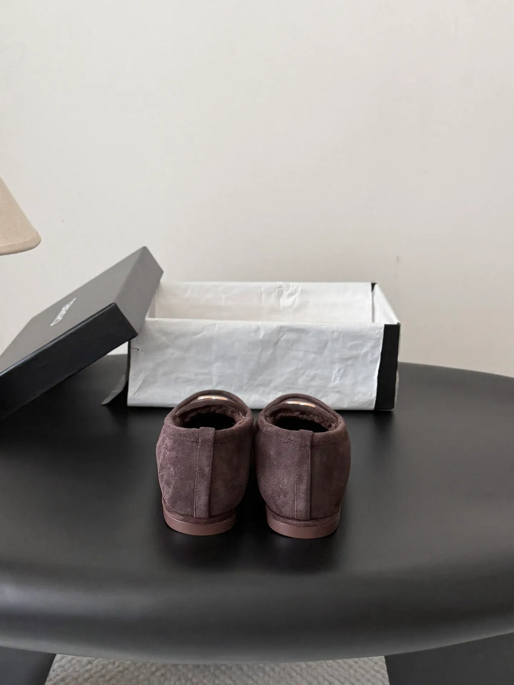 Chanel 26B Women's Fuzzy Suede Loafers