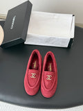 Chanel 26B Women's Suede Fuzzy Loafers