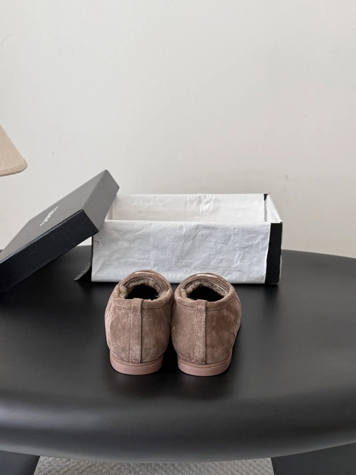 Chanel 26B Women's Suede Fuzzy Loafers