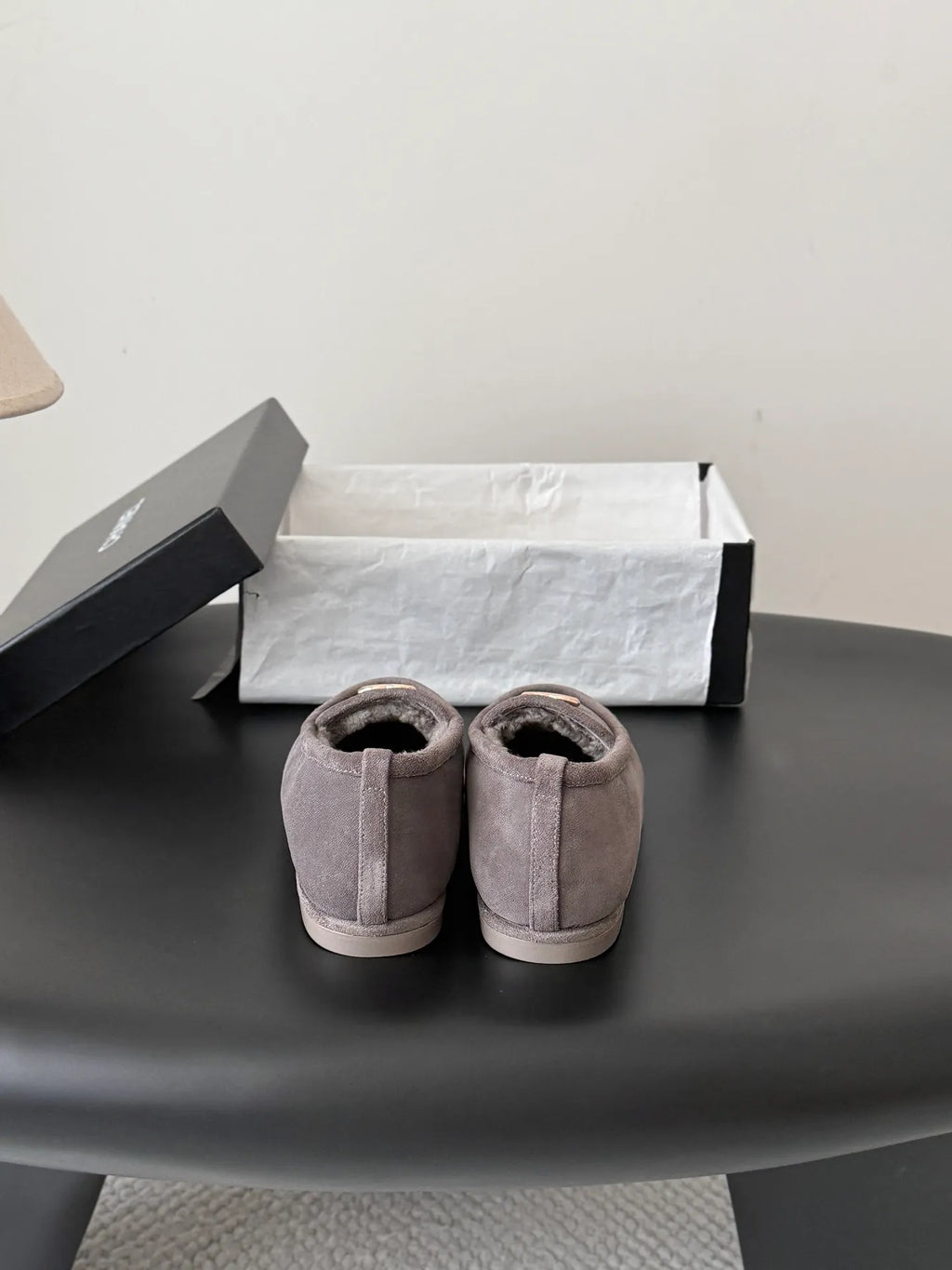 Chanel 26B Women's Suede Fuzzy Loafers