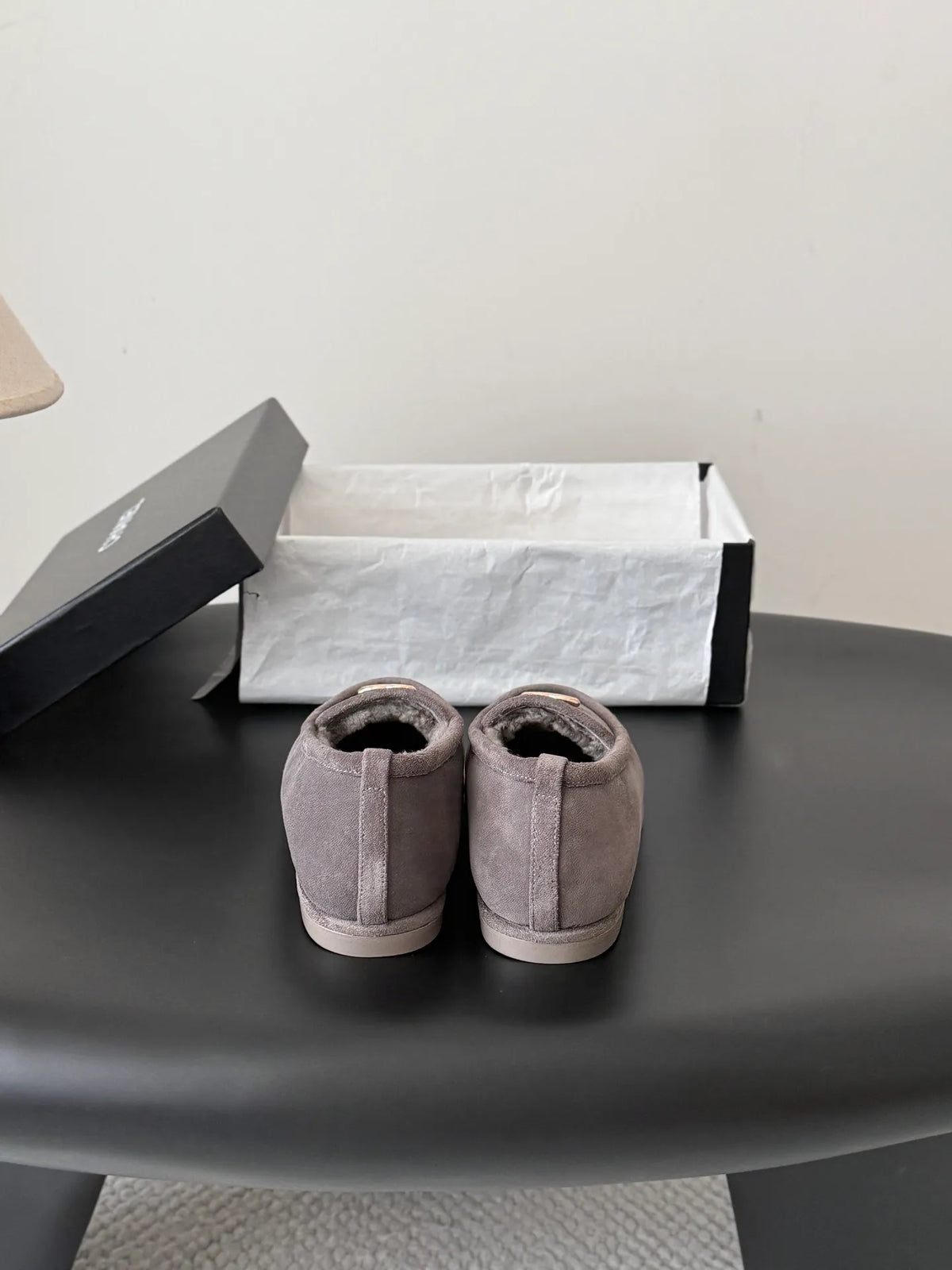 Chanel 26B Women's Suede Fuzzy Loafers