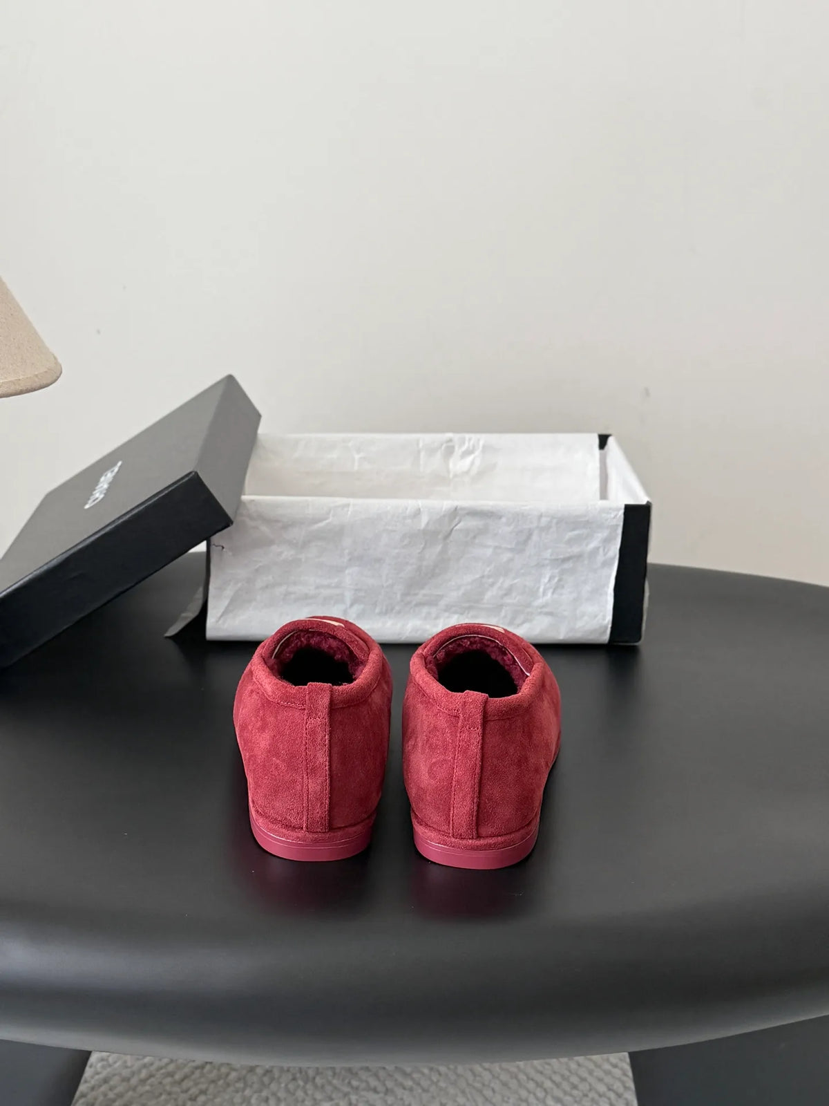 Chanel 26B Women's Suede Fuzzy Loafers