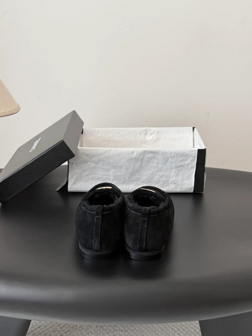 Chanel 26B Women's Suede Shearling Loafers