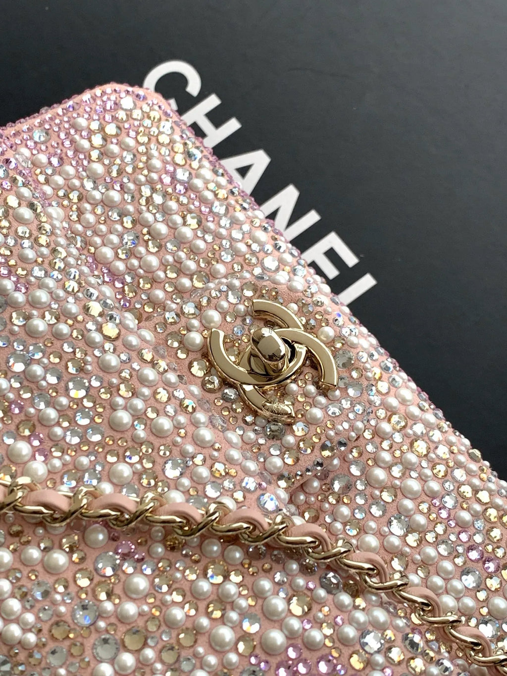 Chanel 26C Sac Du Soir Evening Bag Dark Grey AS4297