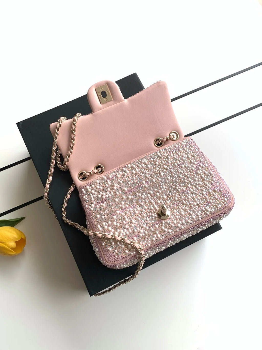 Chanel 26C Sac Du Soir Evening Bag Dark Grey AS4297