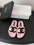 Chanel 26K Women's Furry Slippers