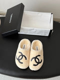 Chanel 26K Women's Furry Slippers