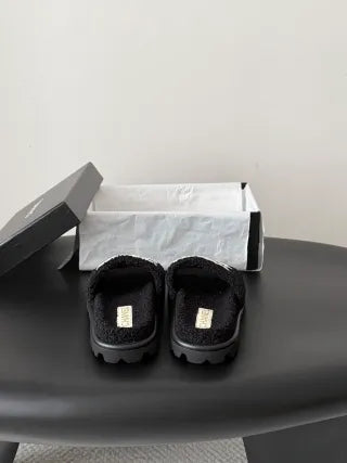 Chanel 26K Women's Furry Slippers