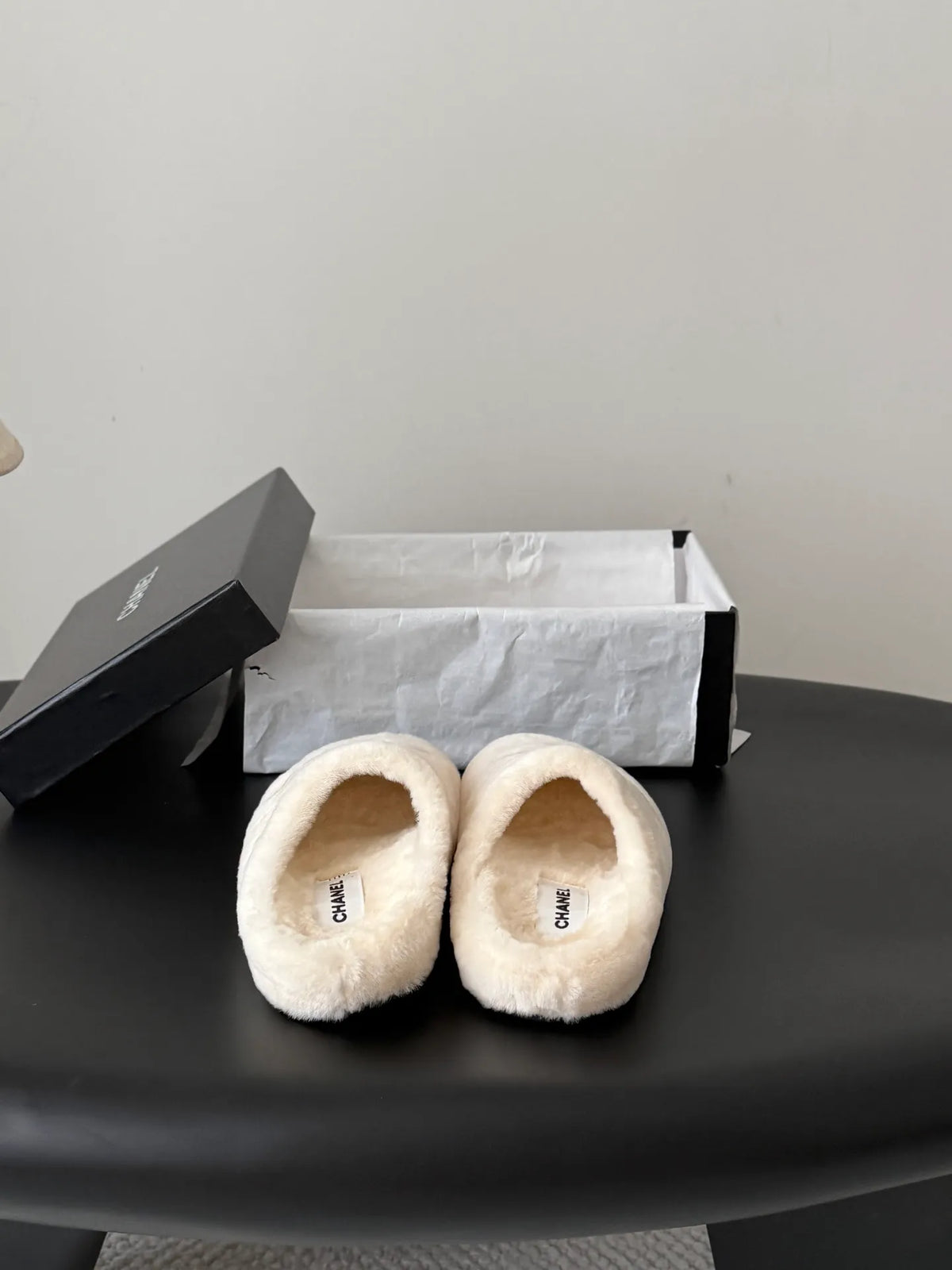 Chanel 26K Women's Furry Slippers