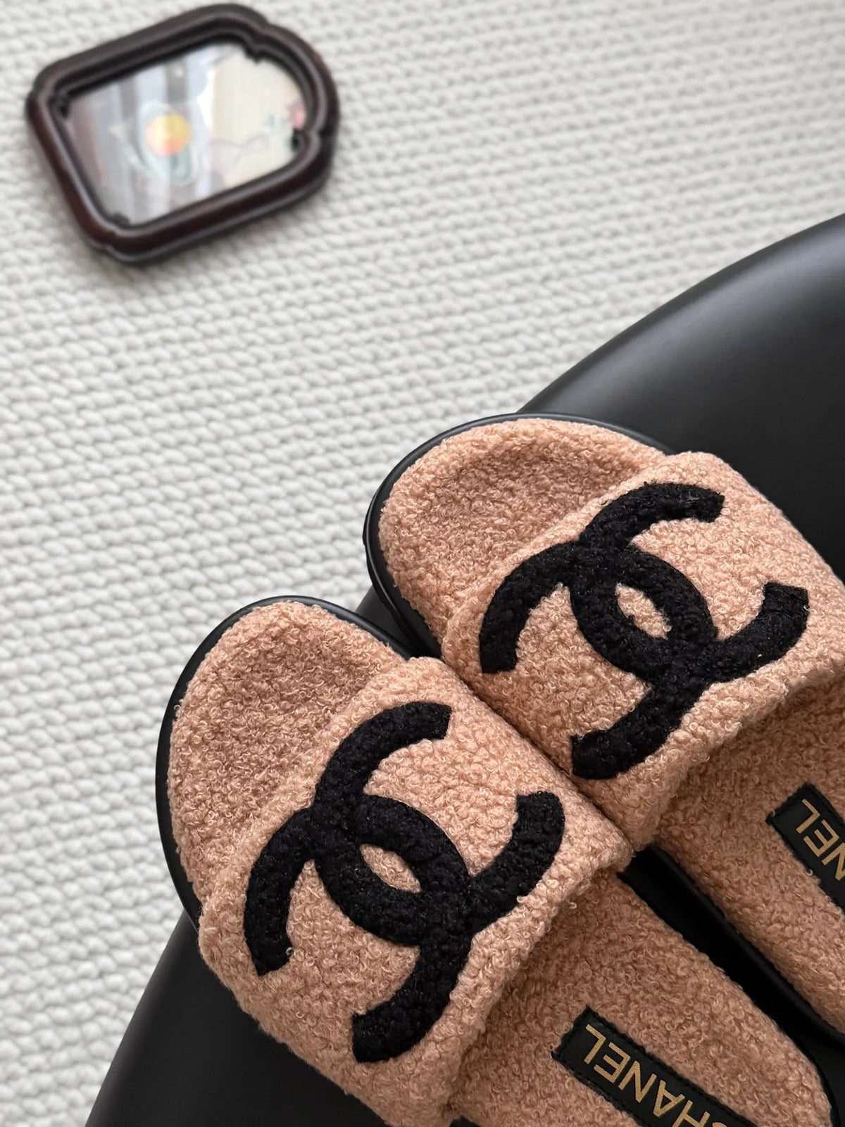Chanel 26K Women's Furry Slippers