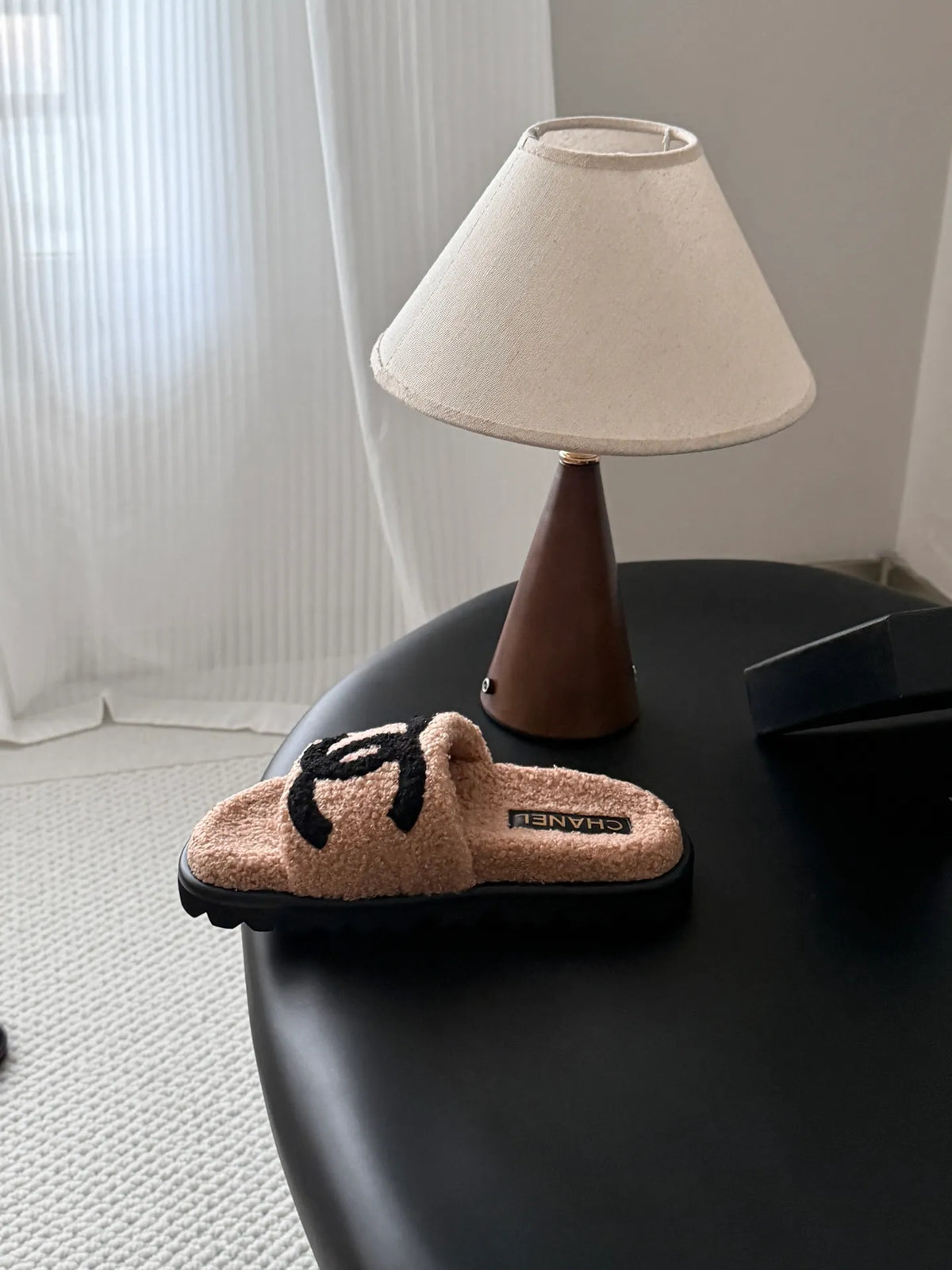 Chanel 26K Women's Furry Slippers