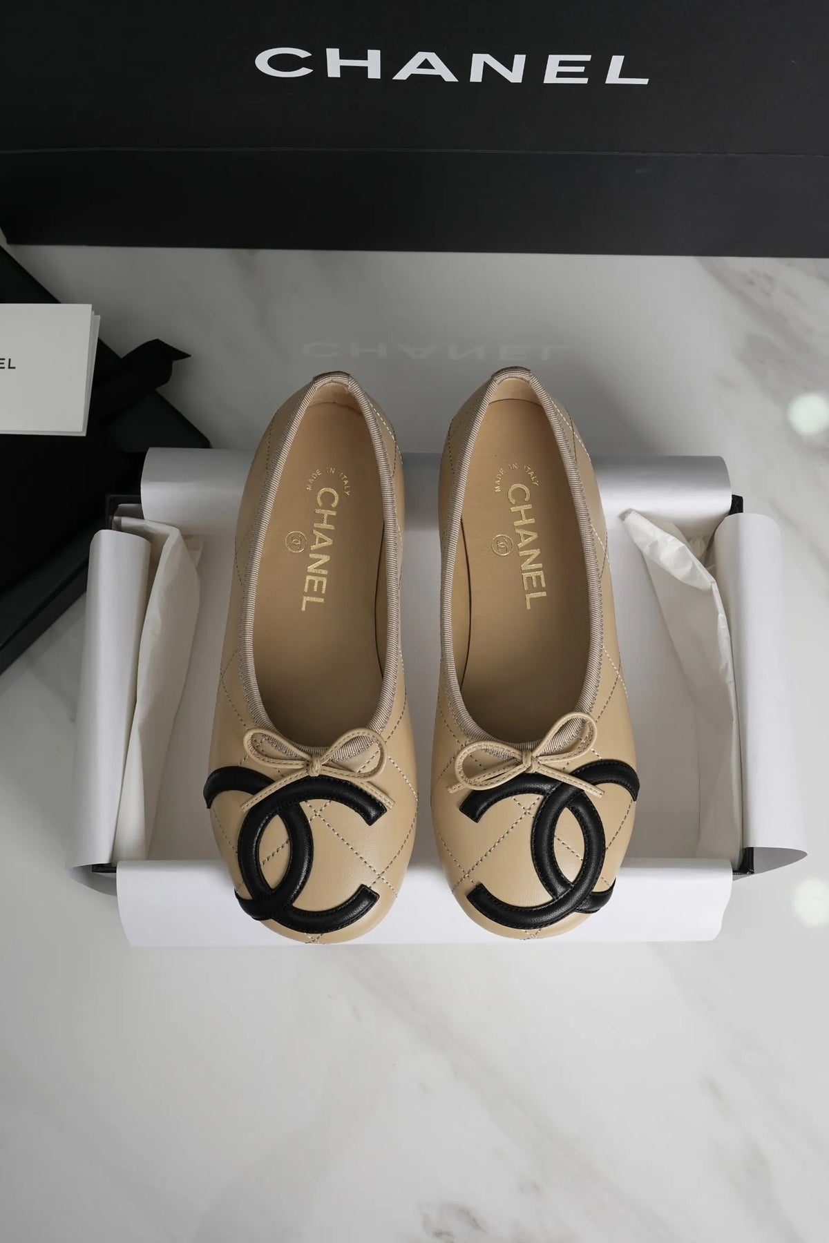 Chanel 26M Coco Apricot Cambon Shoes 317306