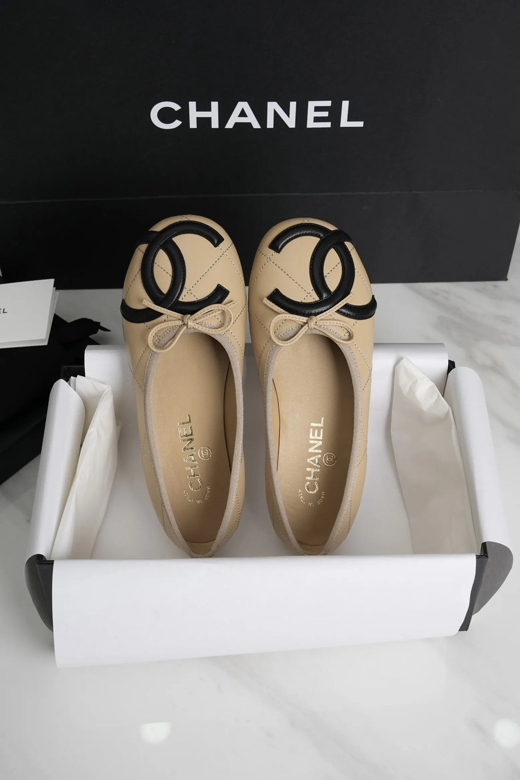 Chanel 26M Coco Apricot Cambon Shoes 317306