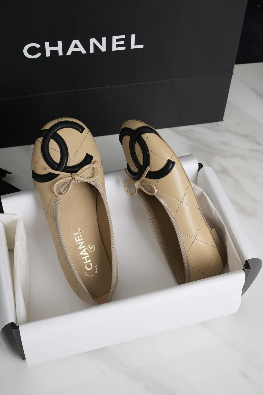 Chanel 26M Coco Apricot Cambon Shoes 317306