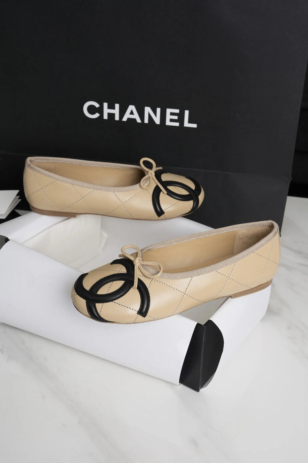 Chanel 26M Coco Apricot Cambon Shoes 317306