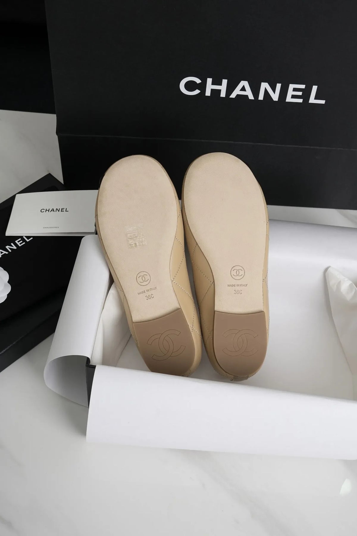 Chanel 26M Coco Apricot Cambon Shoes 317306