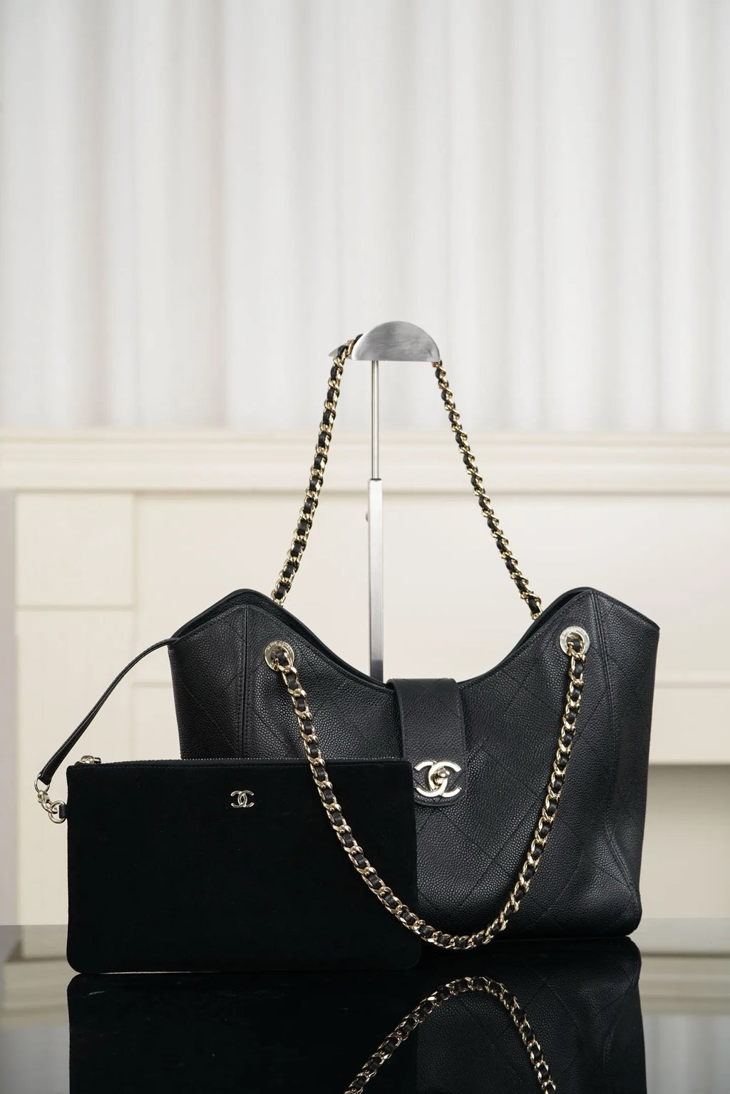 Chanel 26P Chain Bag Black and Gold 26120861