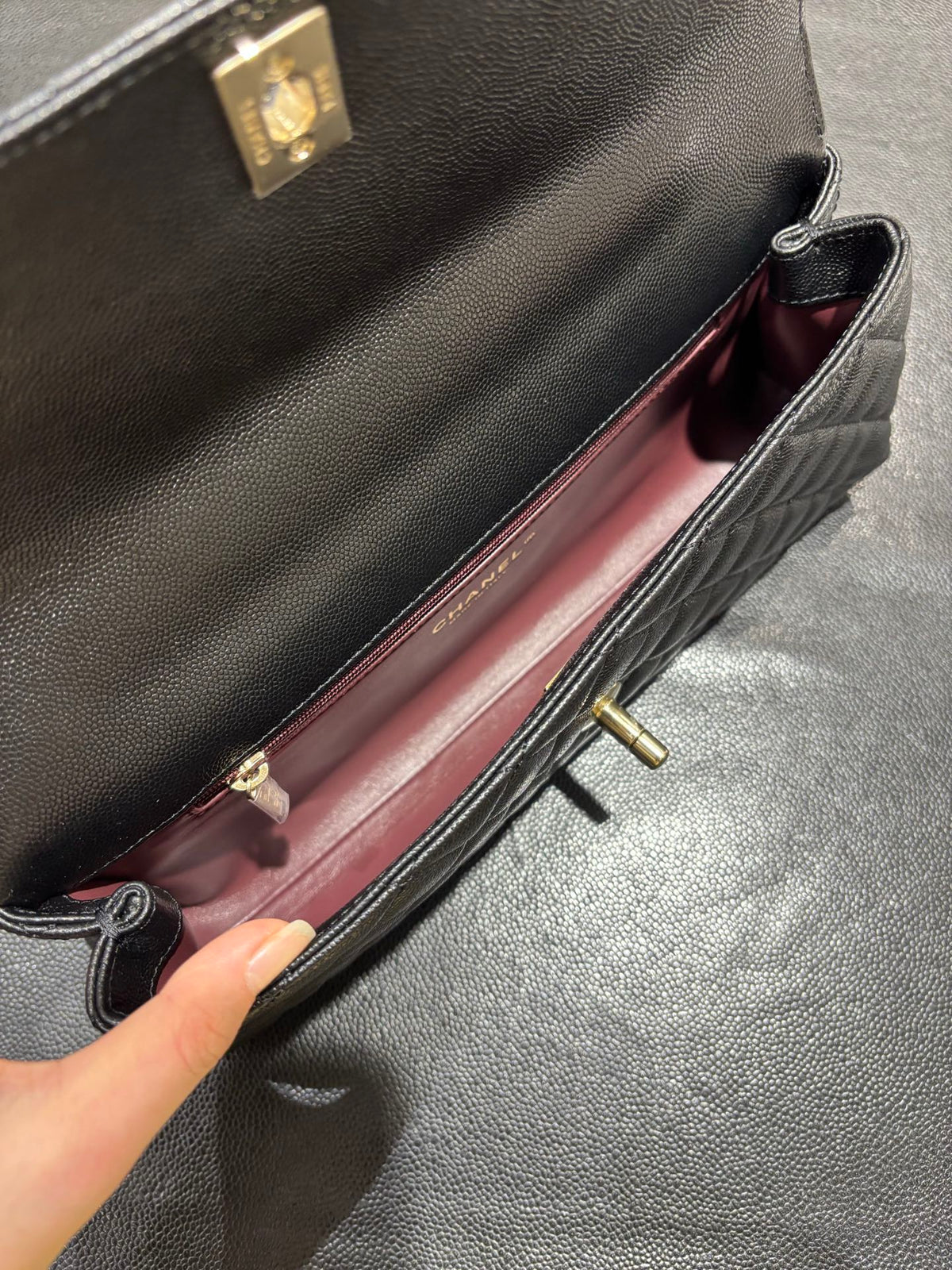 Chanel 26P Coco Handle Horizontal Bag Caviar Calfskin