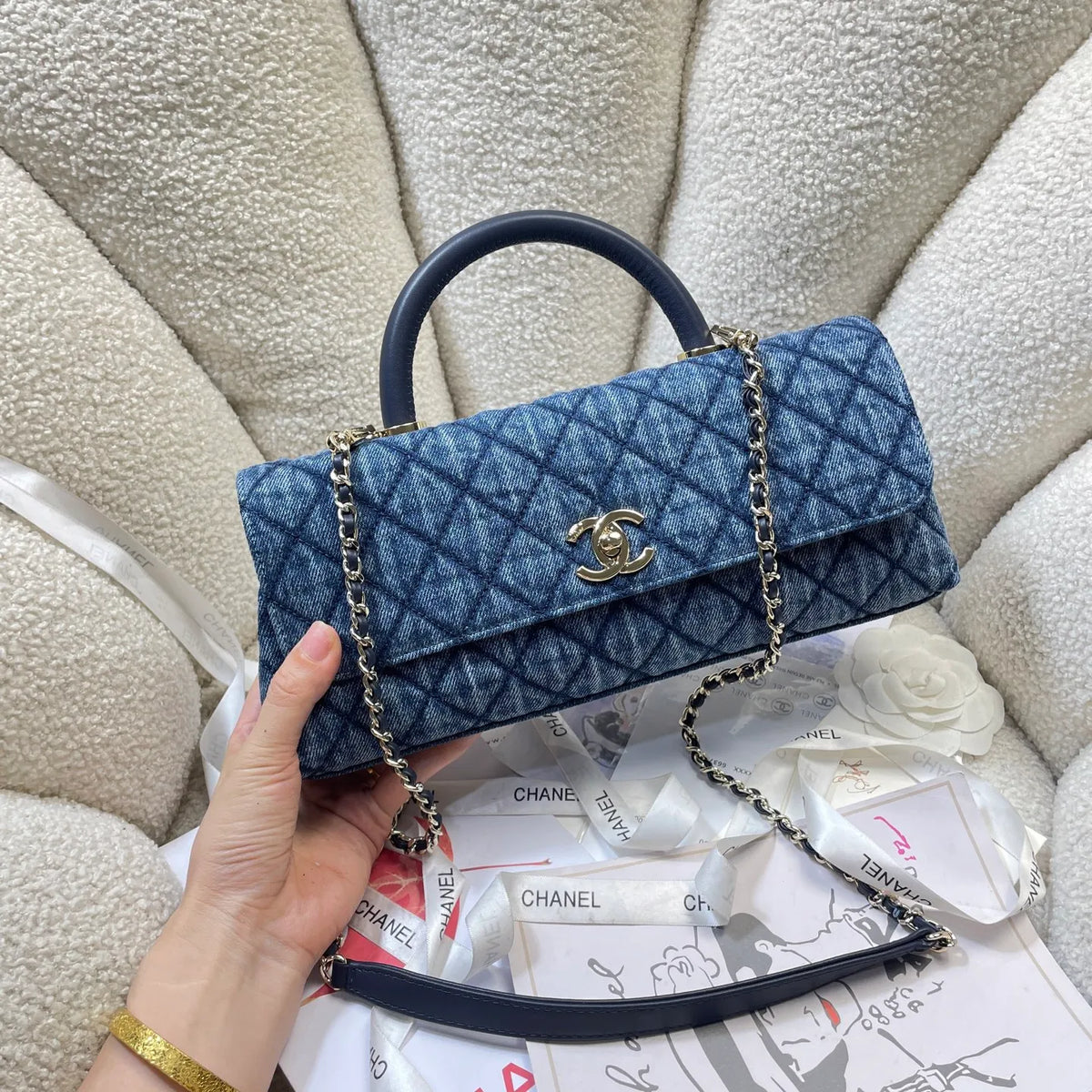 Chanel 26P Horizontal Coco Handle Black 6091