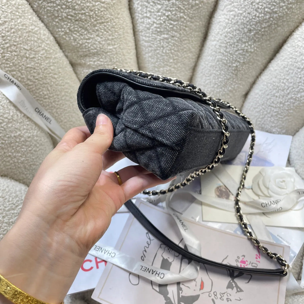 Chanel 26P Horizontal Coco Handle Black 6091
