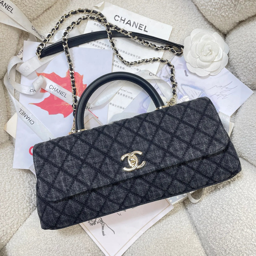 Chanel 26P Horizontal Coco Handle Black 6091
