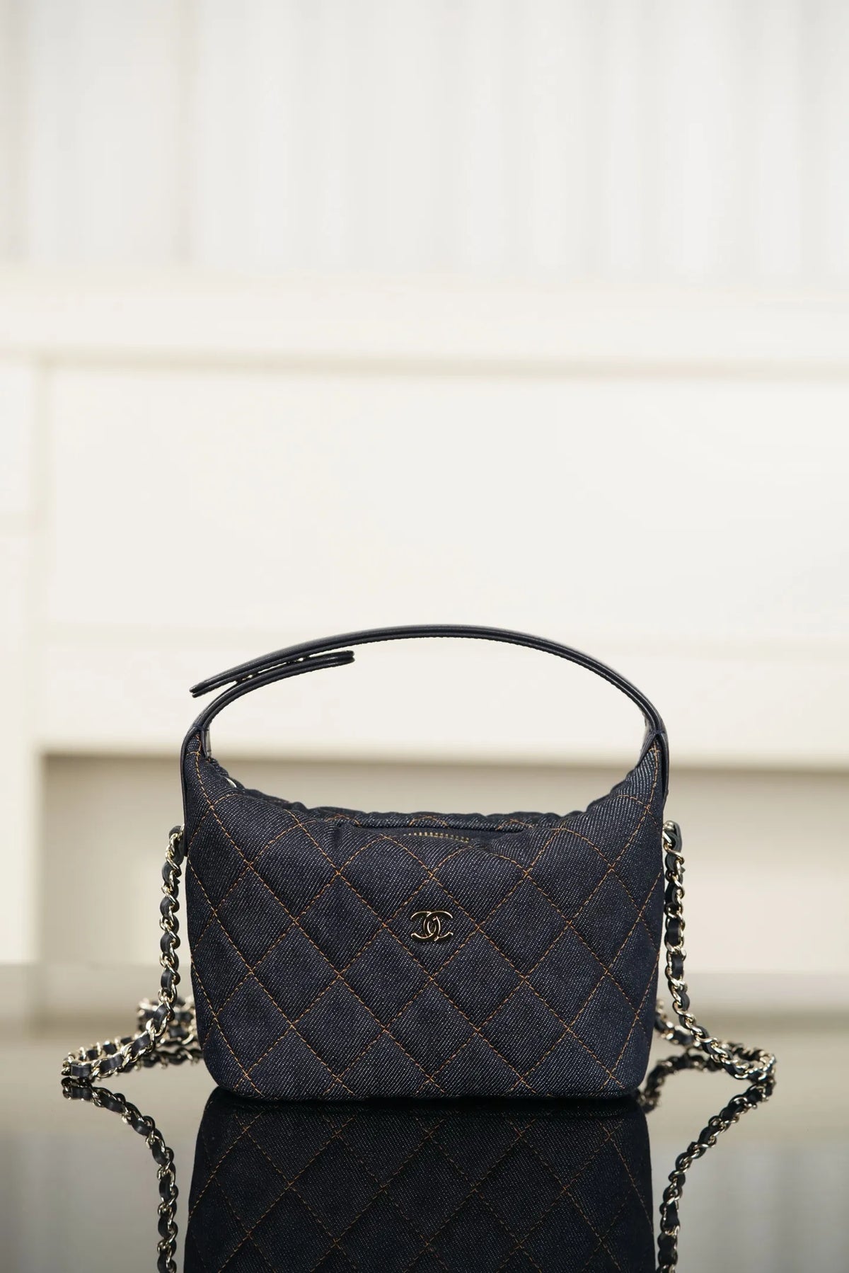 Chanel 26P Lunch Box Bag Dark Denim Blue 26030801