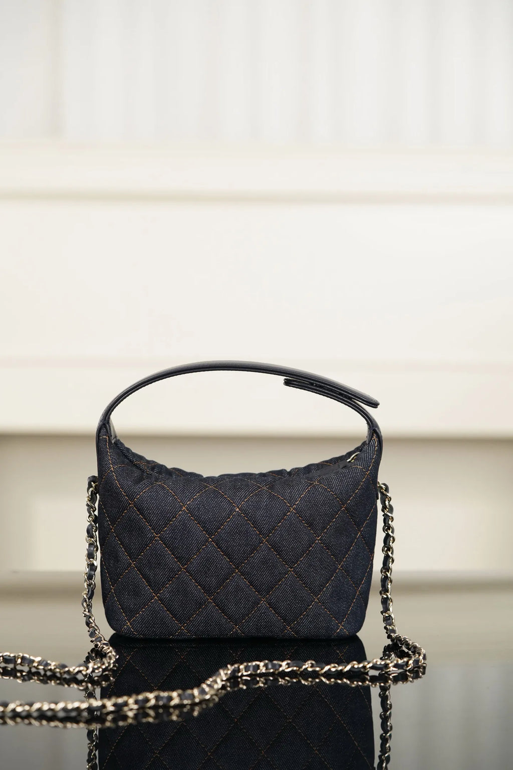 Chanel 26P Lunch Box Bag Dark Denim Blue 26030801