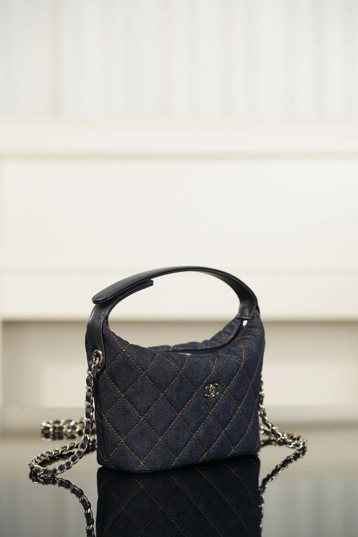 Chanel 26P Lunch Box Bag Dark Denim Blue 26030801
