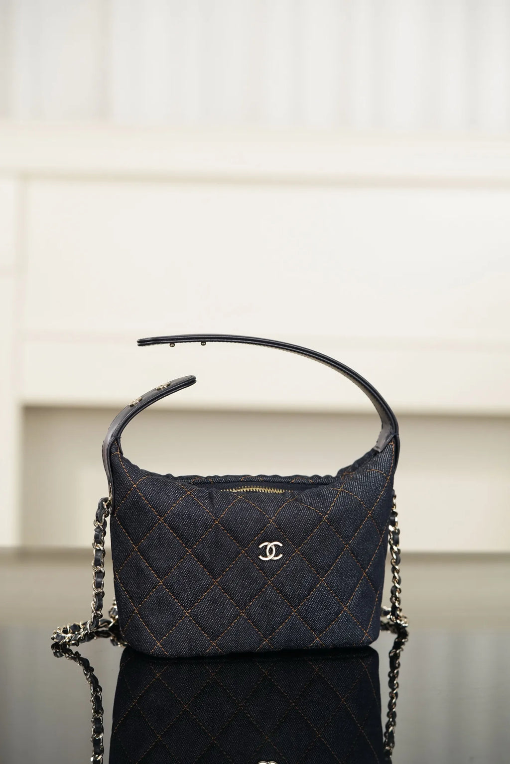 Chanel 26P Lunch Box Bag Dark Denim Blue 26030801